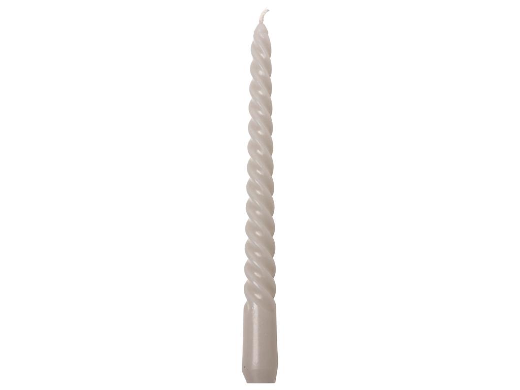 Swirl Dinerkaarsen Set/3 stuks Grijs 25cm