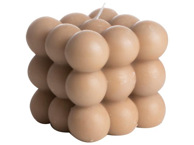 Kubus kaars I Taupe