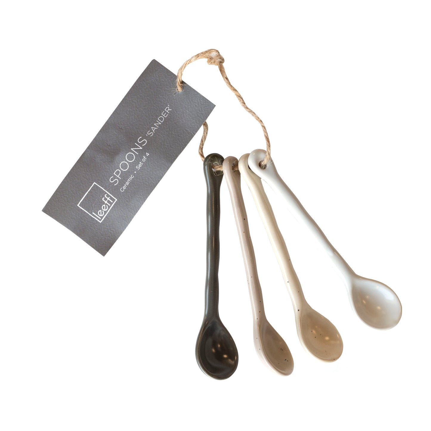 Set van 4 keramische lepels