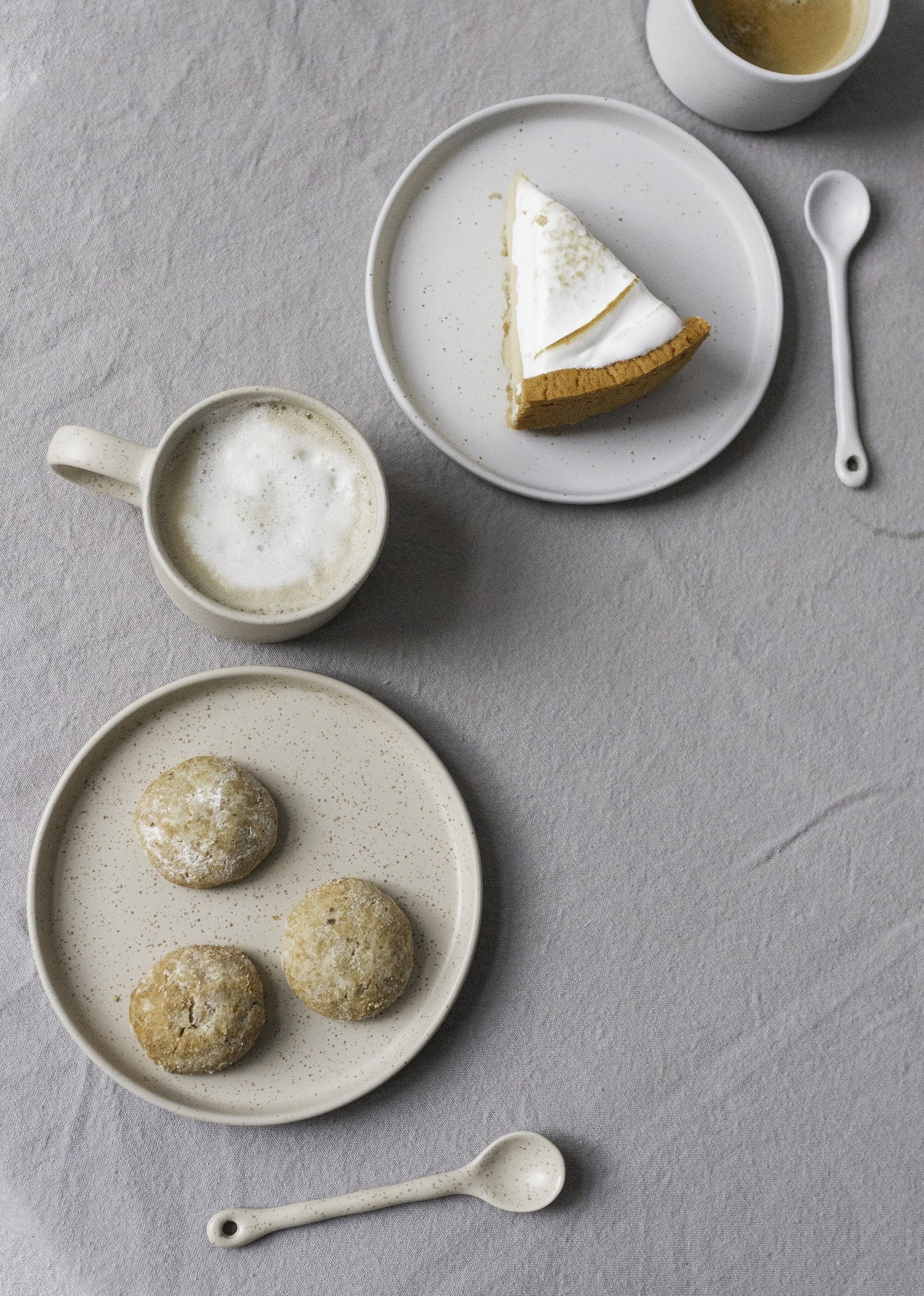 Set van 4 keramische dessertborden