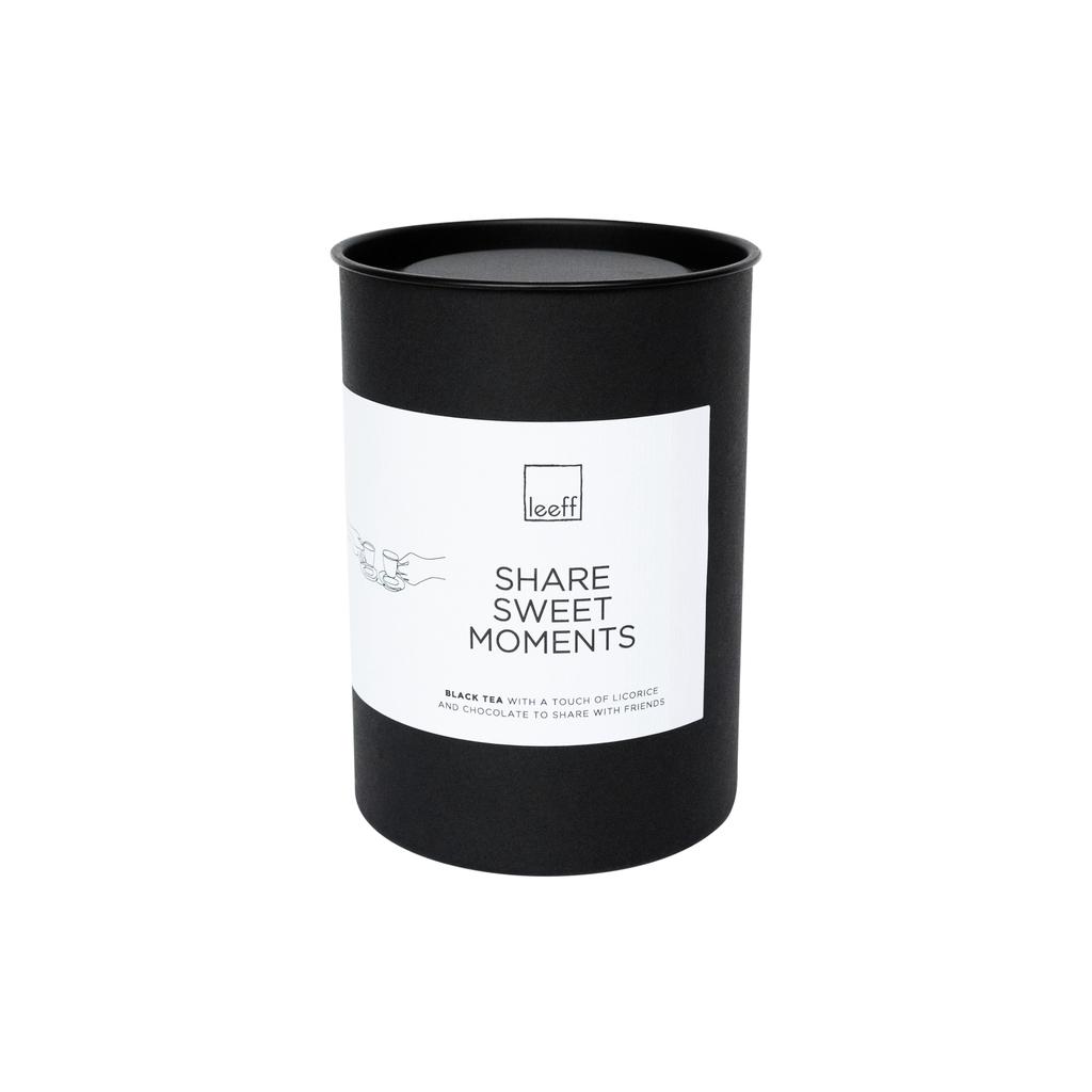 Koker met 20 zakjes zwarte thee 'Share sweet moments'