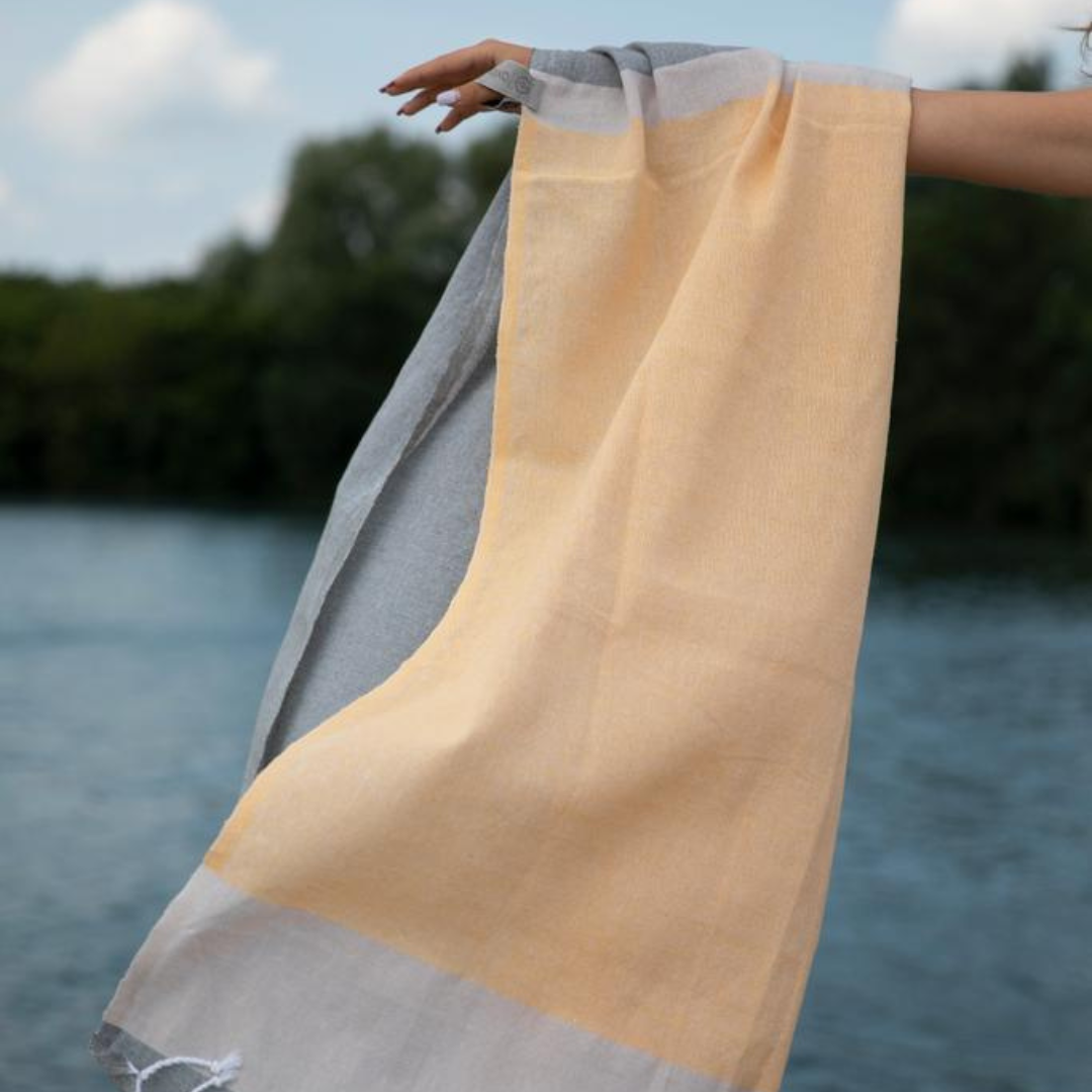 Oxious Hamamdoek Geel, naturel, beige (200 x 100cm)
