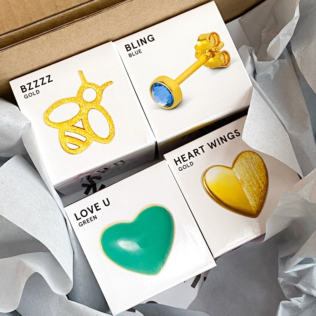 LULU - Oorbel Heart wings I Goud
