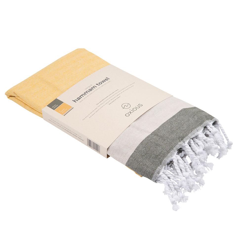 Oxious Hamamdoek Geel, naturel, beige (200 x 100cm)