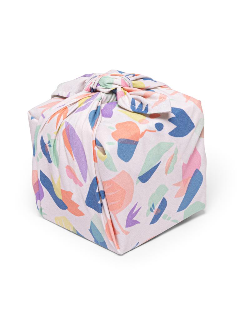 Verpakkingsdoek in recycled PET 'Fleurs Lila'