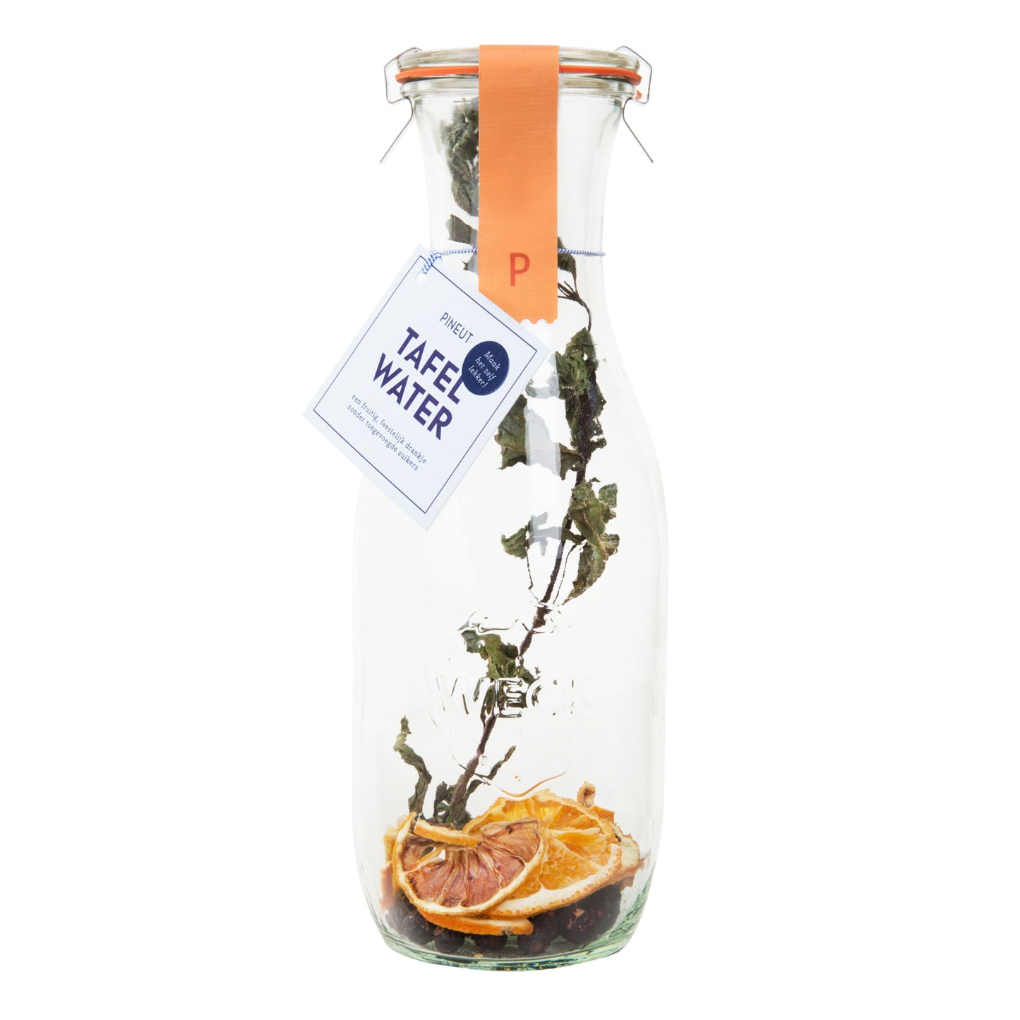 Tafelwater karaf citrus munt en blauwe bes