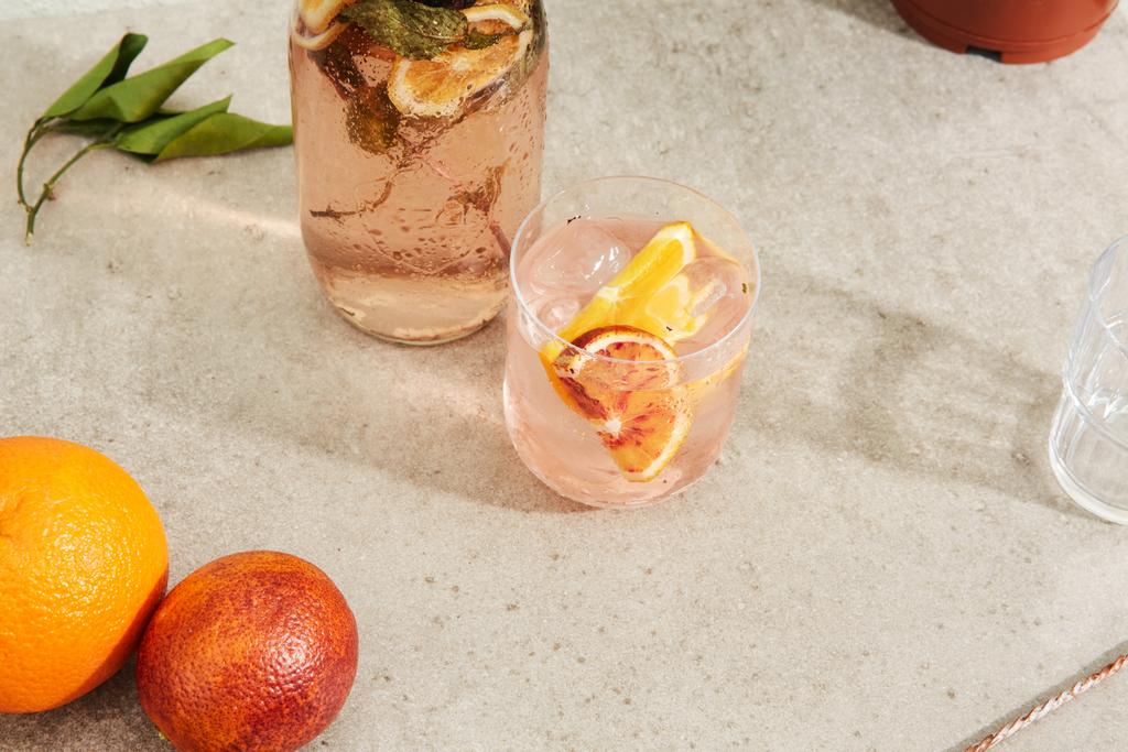 Tafelwater karaf citrus munt en blauwe bes