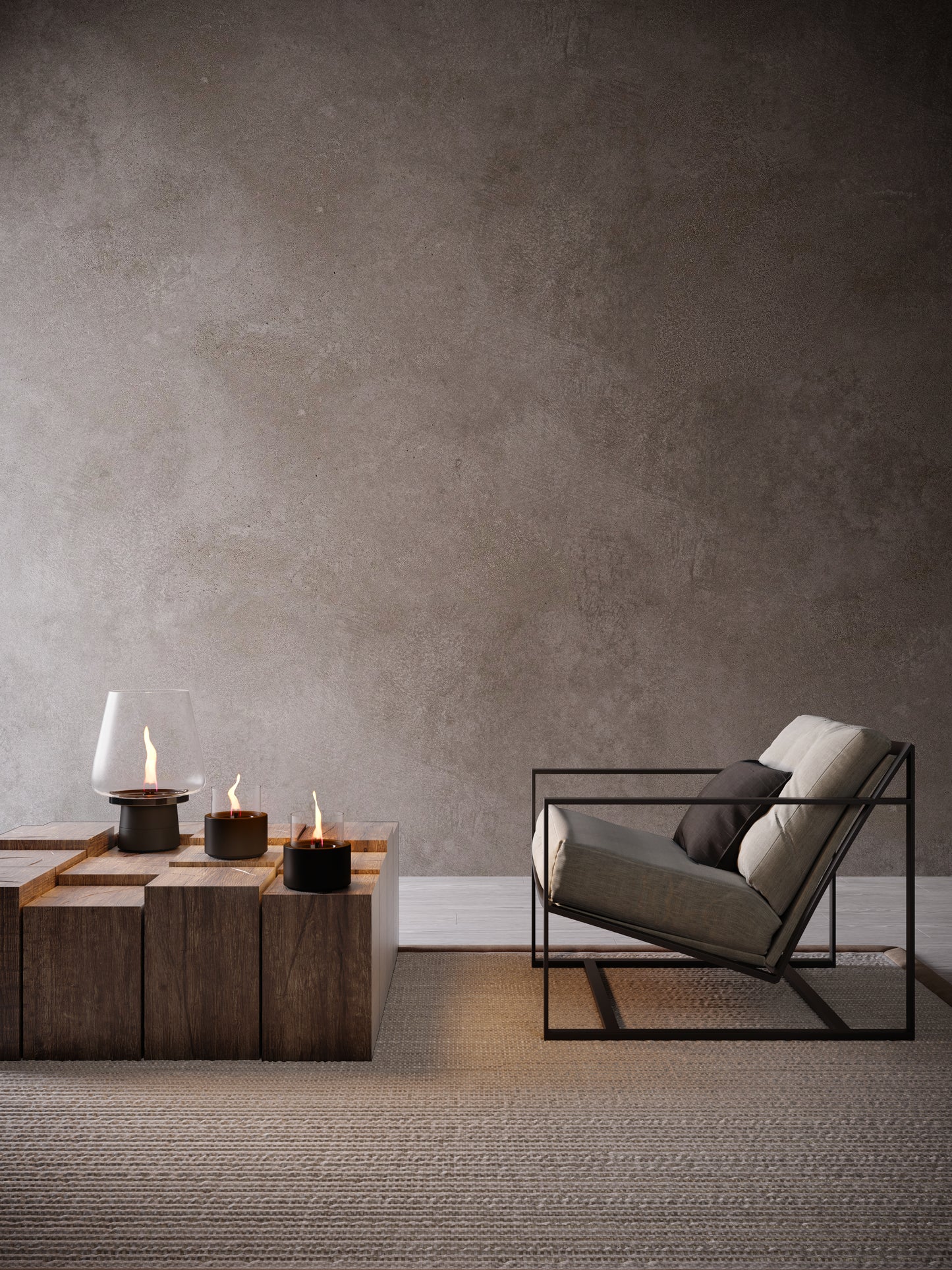 Tafelhaard Lilly 12 Zwart beton