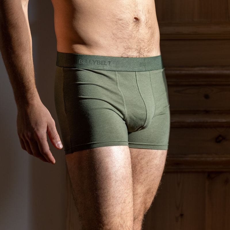 Boxershort Biologisch katoen Kaki Chiné
