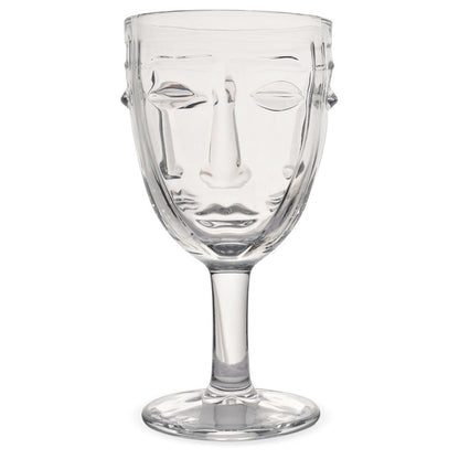 Wijnglas met gezicht I Transparant