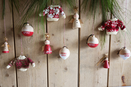 Kerstdeco I Houten kerstbal