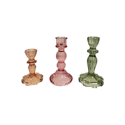 Glazen kandelaar Zaza I 3 kleuren