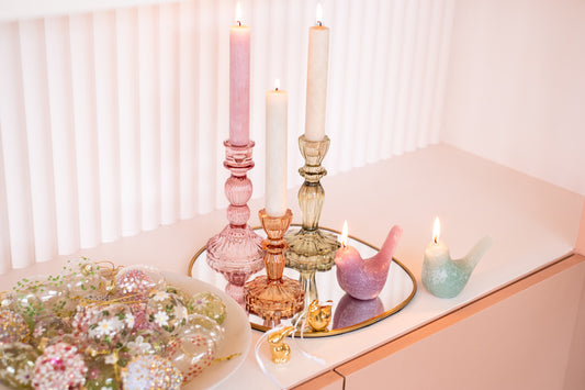 Glazen kandelaar Zaza I 3 kleuren