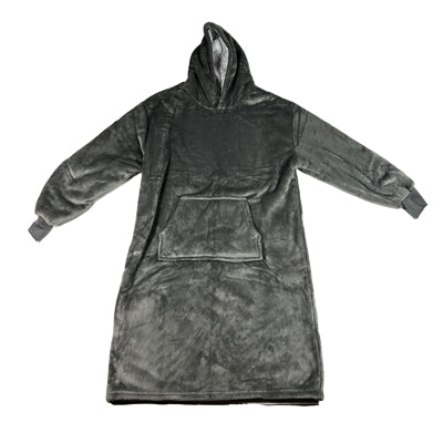Fleece hoodie met kap I Charcoal gray