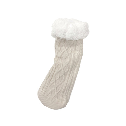 Antislip huissokken I Bone white