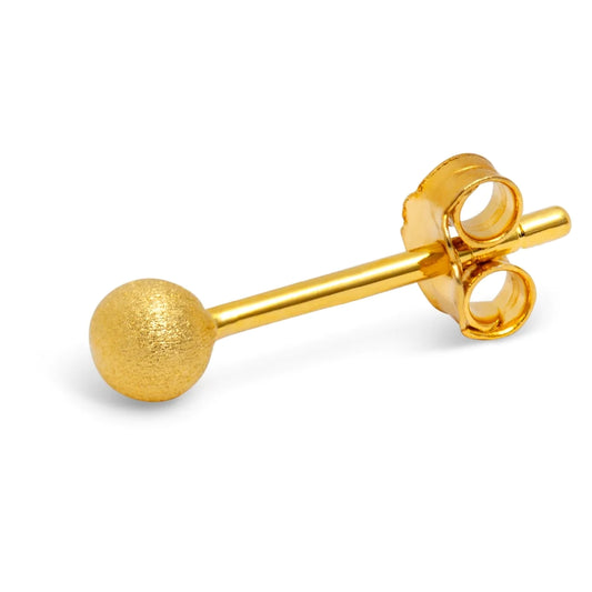 LULU - Oorbel Ball brushed (goud)