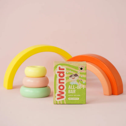 WONDR I All-In-1 Bar - Hair & Body kids| Apple Splash