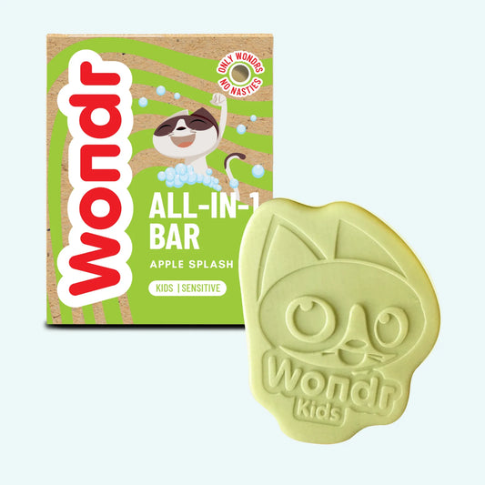 WONDR I All-In-1 Bar - Hair & Body kids| Apple Splash