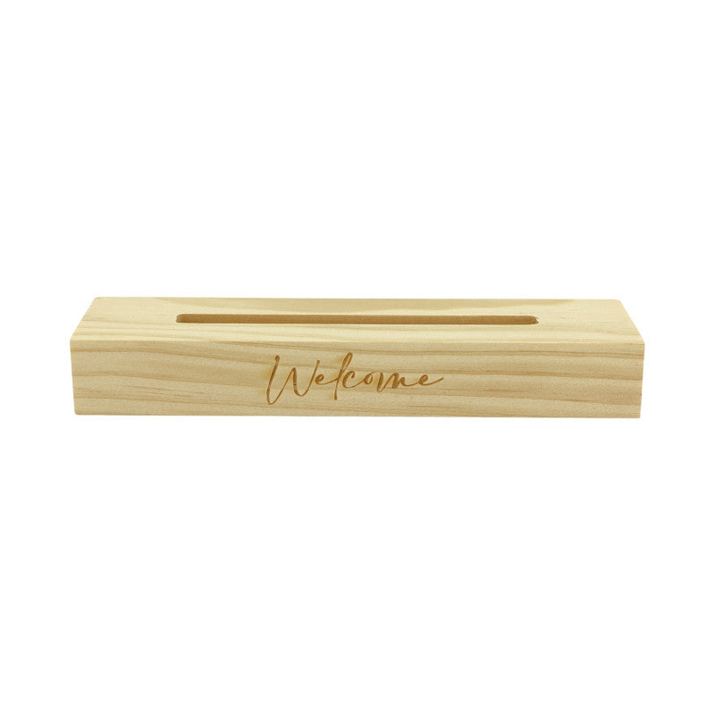 Houten houder | Welcome