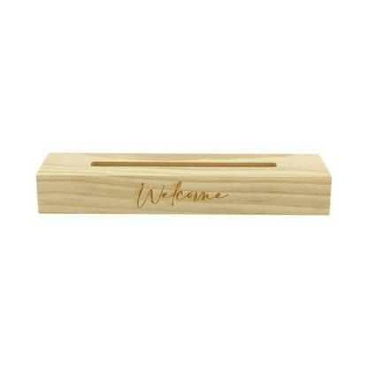 Houten houder | Welcome