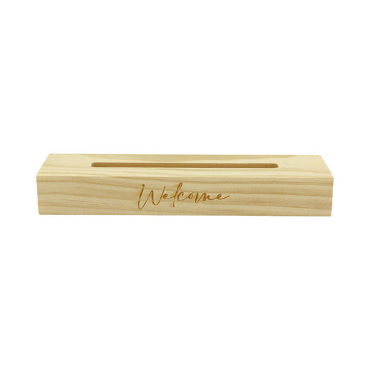 Houten houder | Welcome