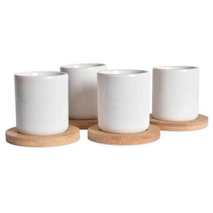 Kopjes wit set van 4