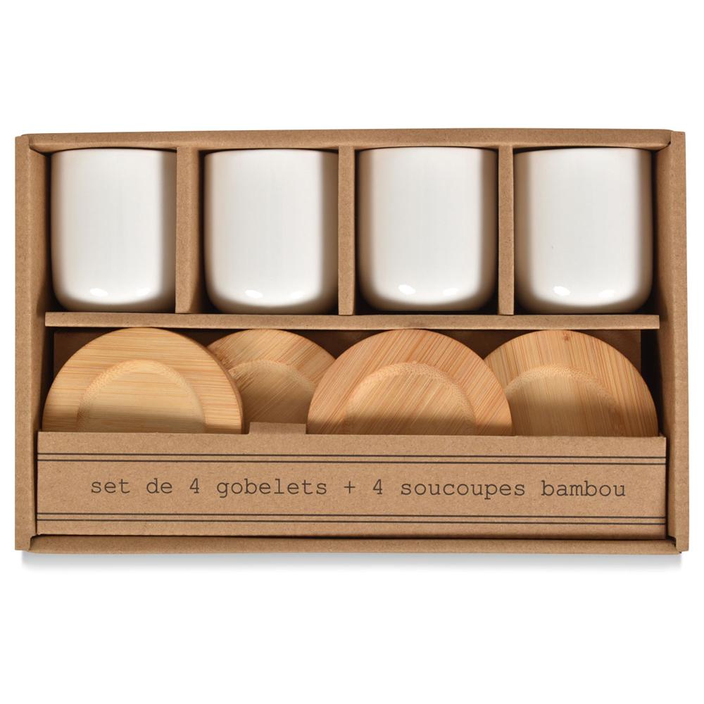 Kopjes wit set van 4