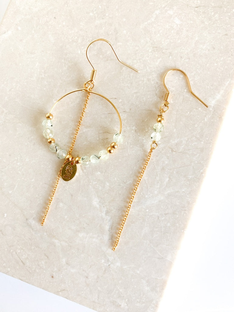MP Oorbellen | Gold Pastel Green
