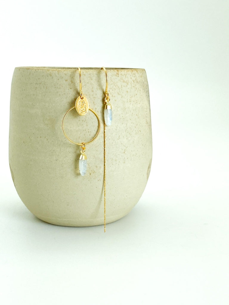 MP Oorbellen | Gold White