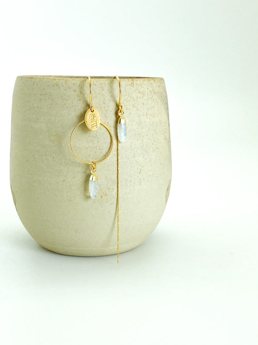 MP Oorbellen | Gold White