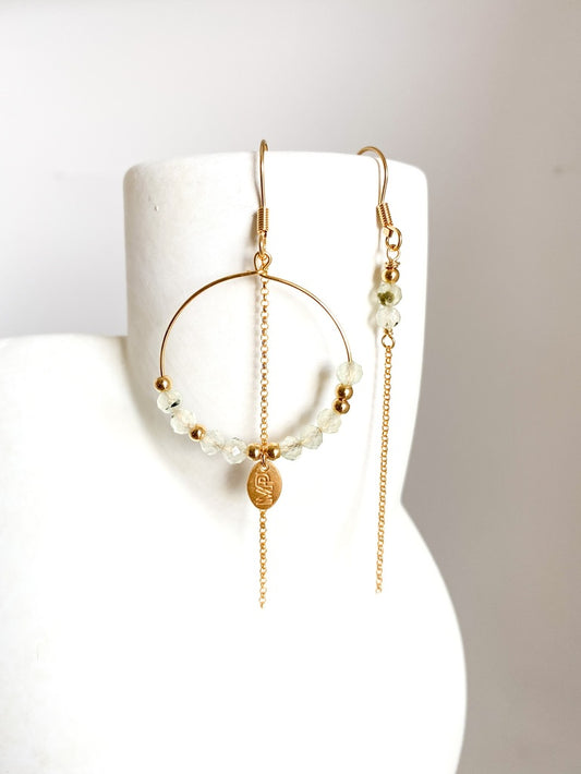 MP Oorbellen | Gold Pastel Green