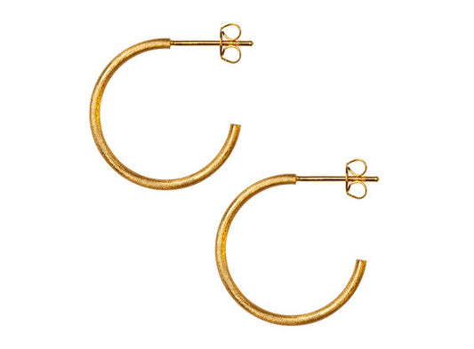LULU - Oorbel Hoops M |Goud