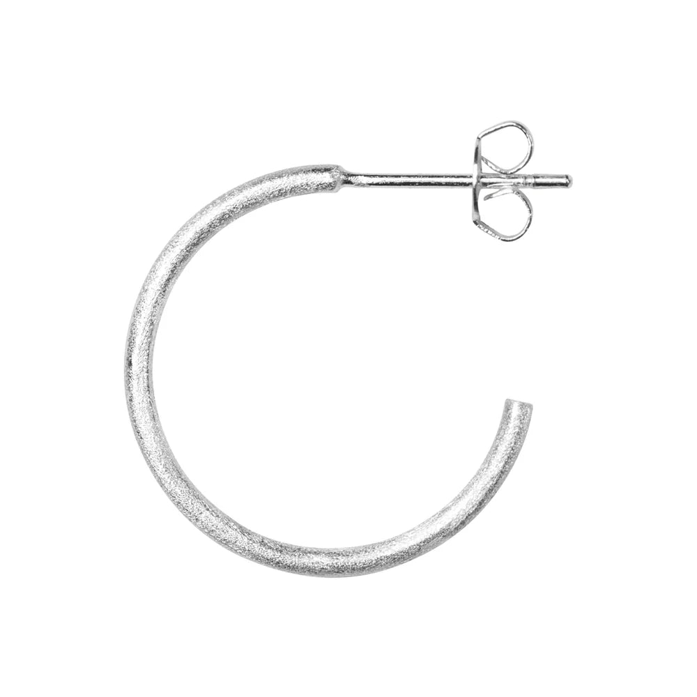 LULU - Oorbel Hoops M |Zilver