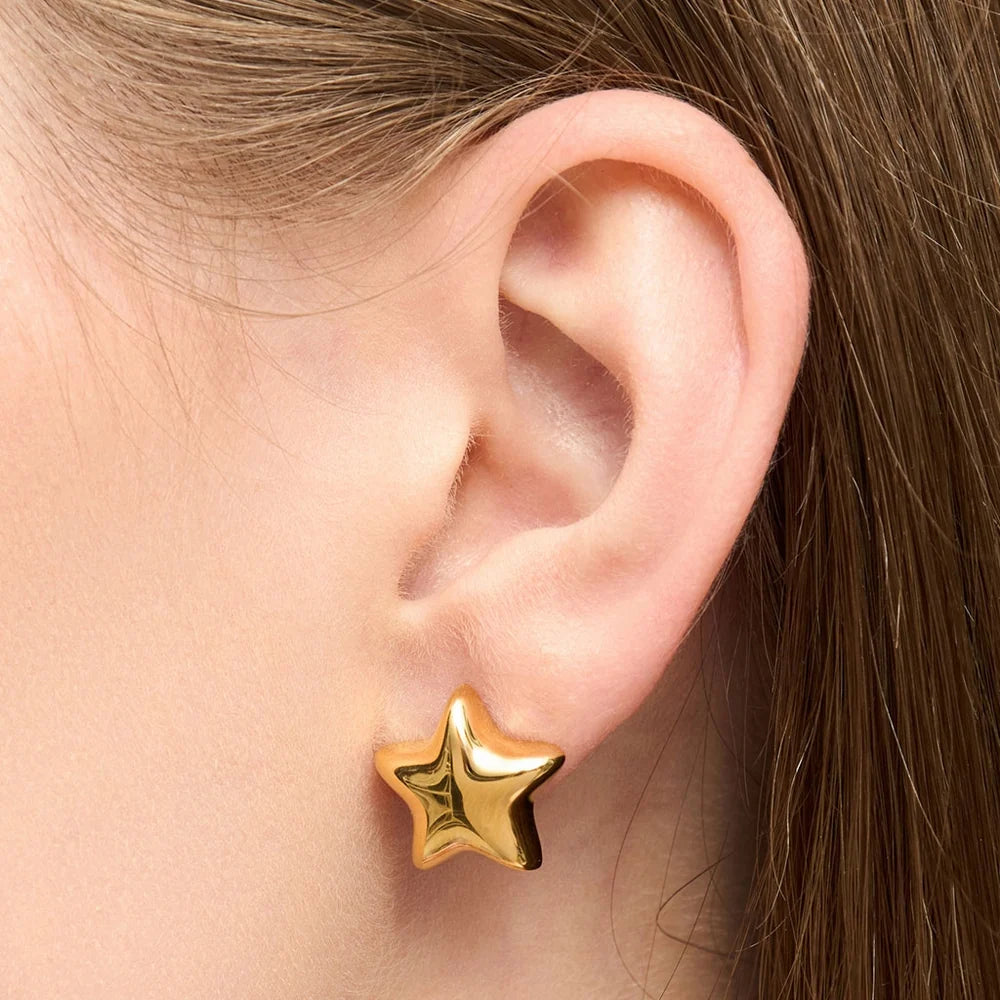 LULU -  Oorbel Bubble Star | goud