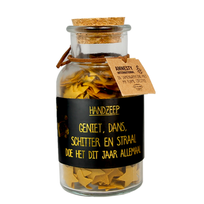 Confetti handzeep | Geniet, dans, schitter, straal. Doe het dit jaar allemaal