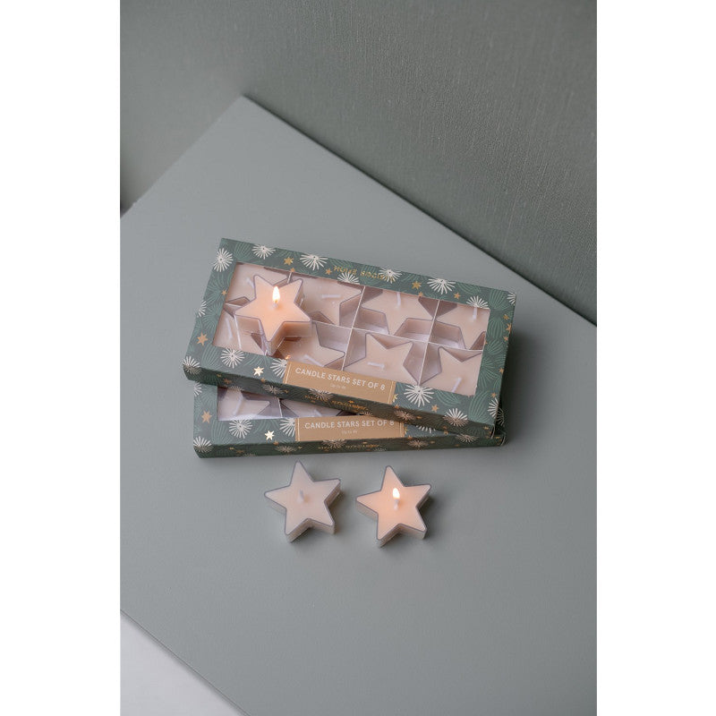 Deco kaars stars | beige