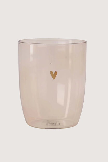 Drinkglas I Hartje roze