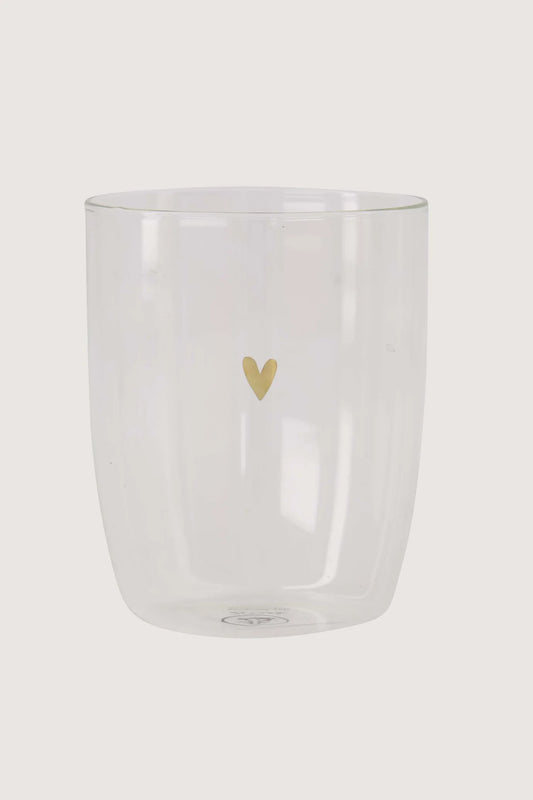 Drinkglas I Hartje transparant