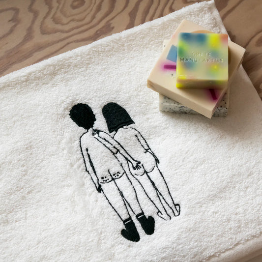 Set van 2 gastendoekjes | Naked couple
