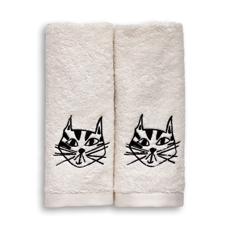 Set van 2 gastendoekjes | Kat