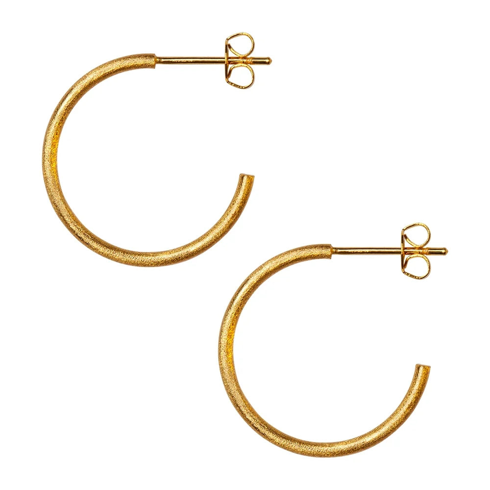 LULU - Oorbel Hoops M |Goud