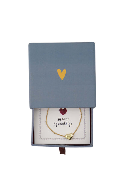 Armband hartje | jij bent geweldig