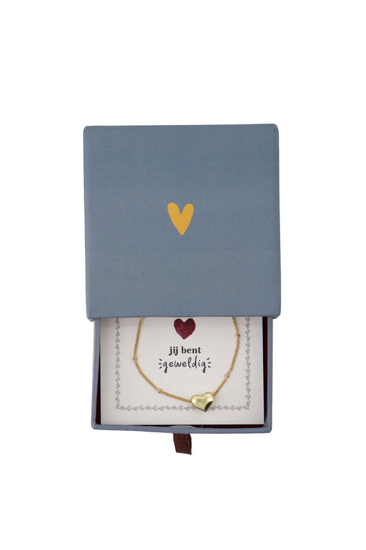 Armband hartje | jij bent geweldig