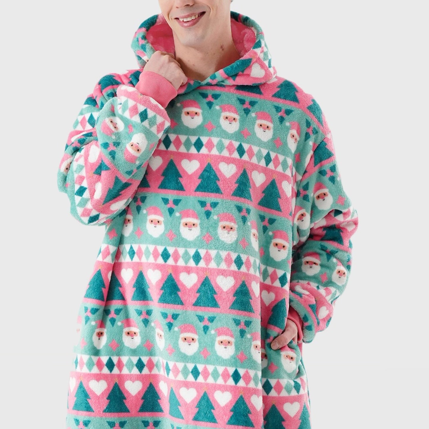 Hoodie met kap I Jolly Santa (volwassenen)