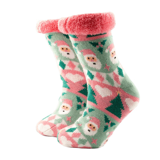 Antislip huissokken I Jolly Santa (volwassenen)