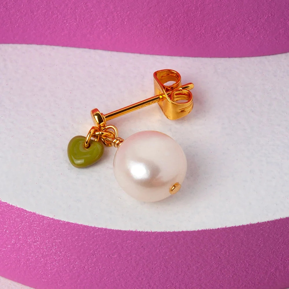 LULU - Oorbel Topping short pearl
