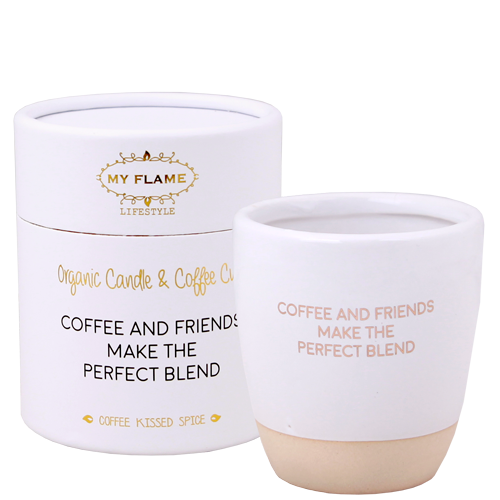 Geurkaars in koffiemok | Coffee and friends make the perfect blend