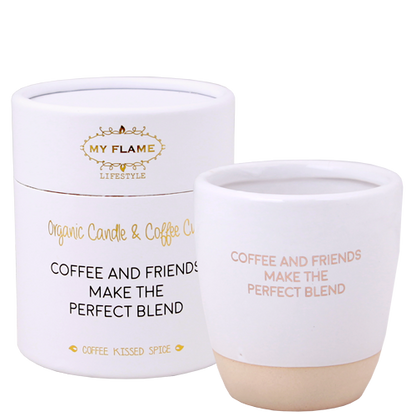 Geurkaars in koffiemok | Coffee and friends make the perfect blend