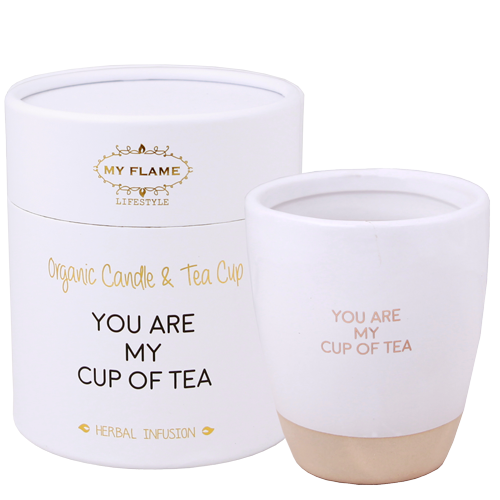 Geurkaars in theemok | You are my cup of tea
