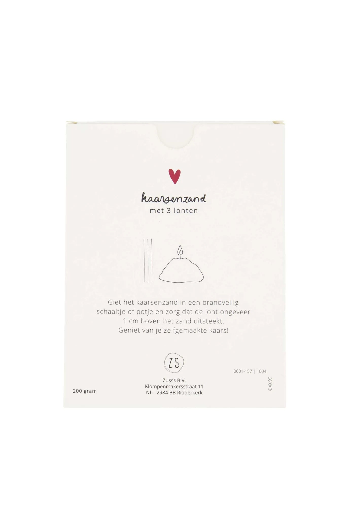 Kaarsenzand in doosje